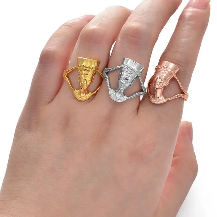Bague Anniyo Reine Égyptienne Néfertiti pour Femme