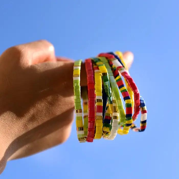 Mode Boho Bracelet pour femmes filles verre MIYUKI Tila perles