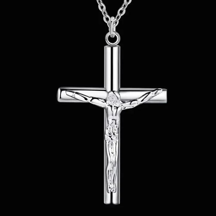 Collier punk SAY en argent 925 avec motif croix pour femmes pour occasions spéciales fantaisie bijoux
