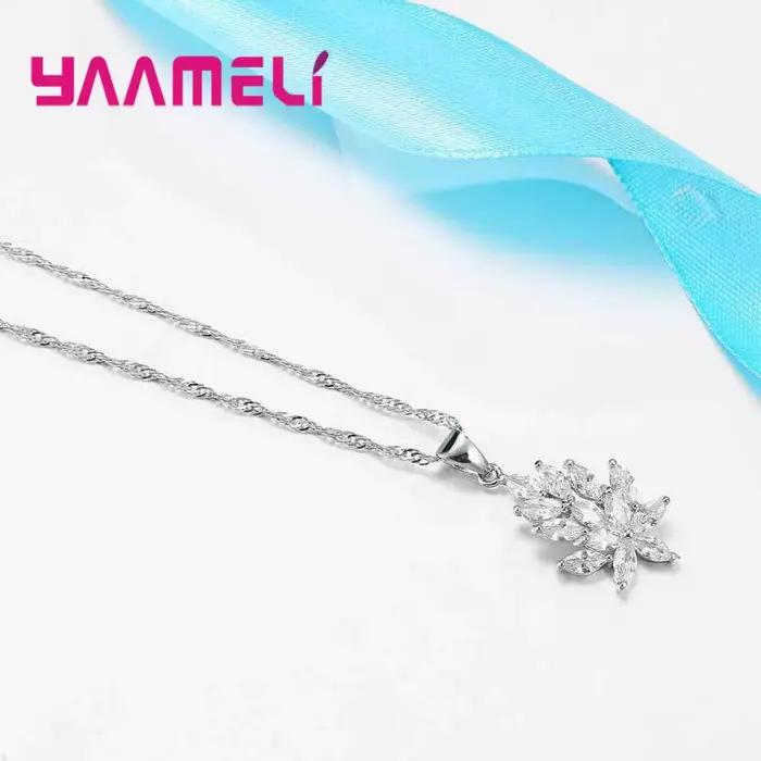 Ensemble de bijoux de luxe en argent Sterling 925 pour femmes