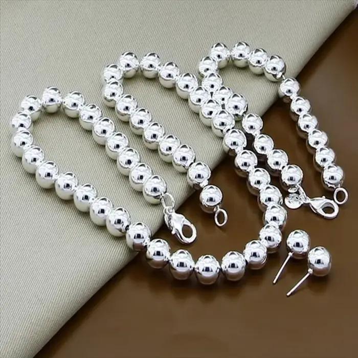 Ensembles de bijoux en argent regardé 925 pour femmes