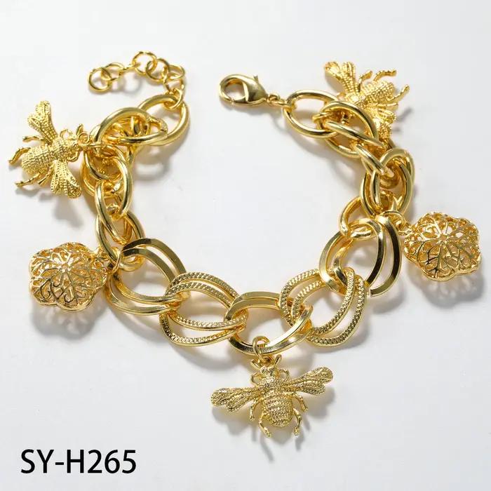 Diana Baby-Bracelets à maillons dorés pour femmes, bijoux de Dubaï, breloques Hip Hop, cadeaux de fê