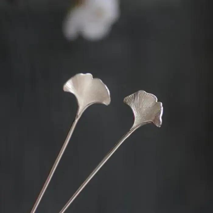 Épingle à cheveux en forme de feuille d'abricot pour femmes