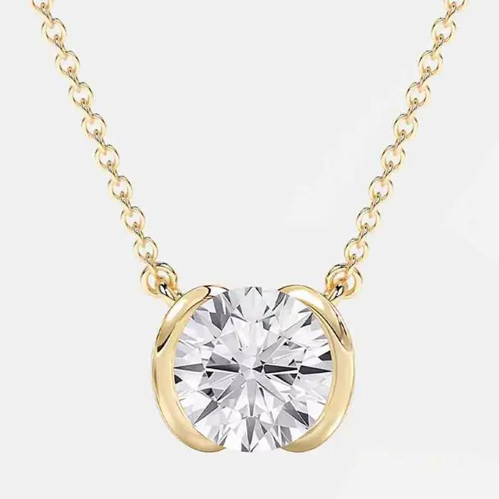WUIHA – collier avec pendentif en argent Sterling 100% 925, coupe Marquise, diamants GRA Moissanite