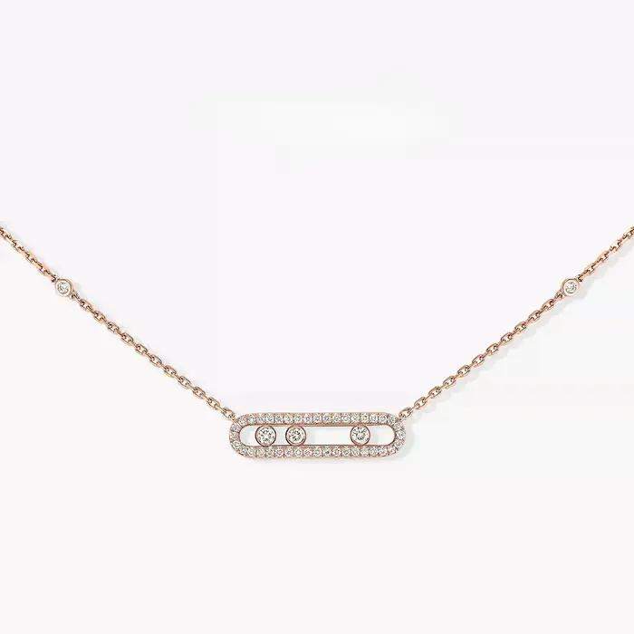 Collier coulissant en diamant au design classique, exsudant un charme élégant