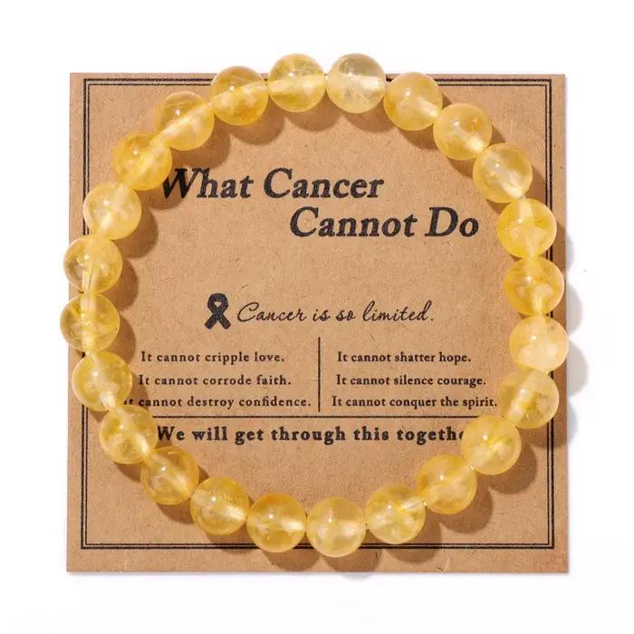 Bracelets en quartz rose naturel pour hommes et femmes