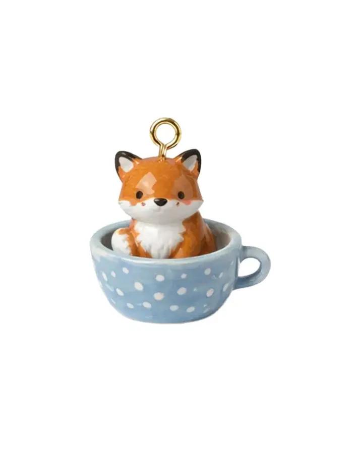 Accessoires de bijoux DIY : Pendentifs animaux de dessin animé (renard, lapin) mignons pour colliers et bracelets