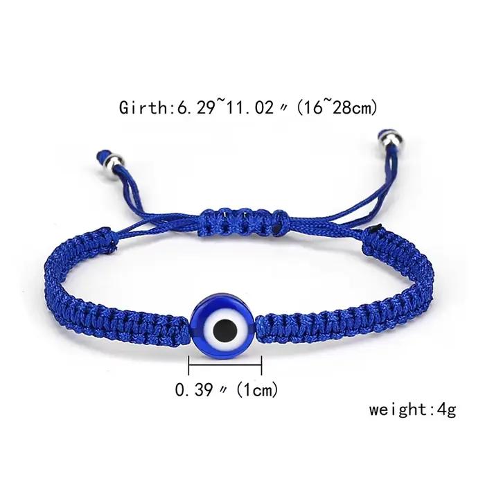 Nouvelle mode mauvais yeux Bracelet pour hommes femmes à la main tressé Fatima