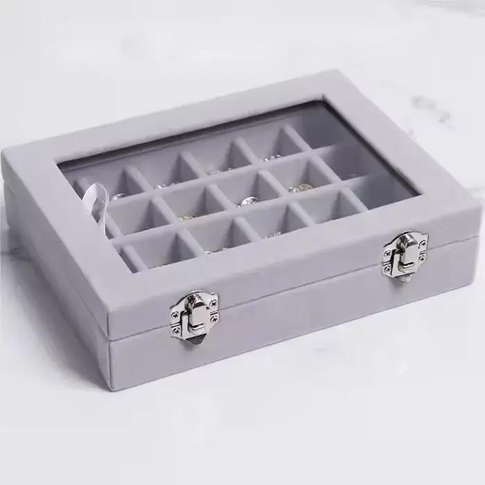 Boîte de rangement de bijoux, boucles d'oreilles, bagues, colliers, présentoir de bijoux, Classifica