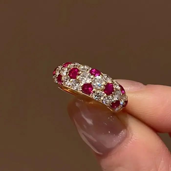 Bague de fiançailles de luxe en argent 925 pour femmes