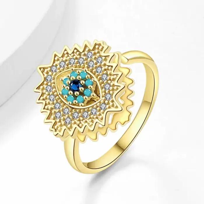 Sam Panda – bague rotative en argent Sterling 925 pour femmes, avec diamant et Zircon, pour soulager le stress, bijoux réglables, vente en gros