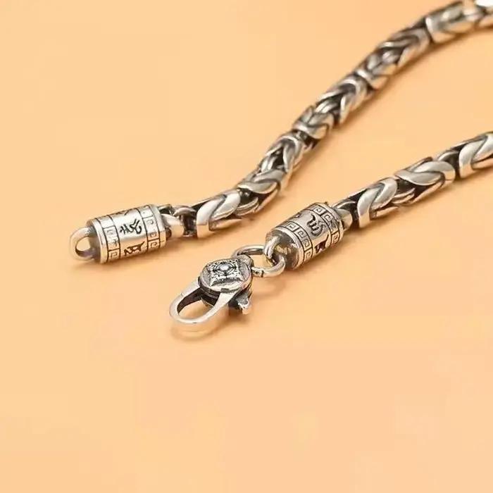 Bracelet en bambou en argent Sterling 925