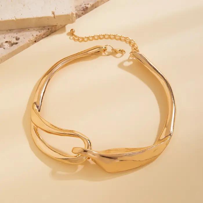 Collier de Clavicule Punk Gothique en Alliage Doré ou Argenté pour Femmes Occasions Spéciales et Vie Quotidienne