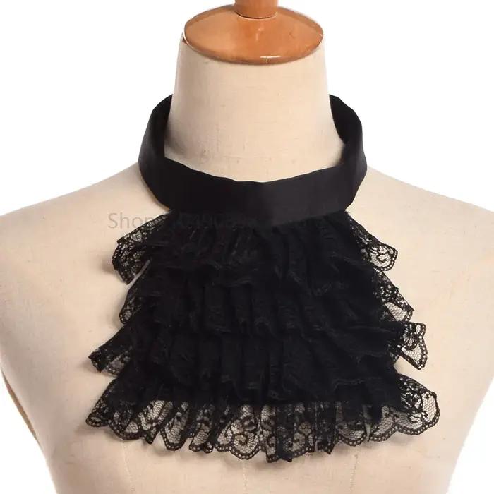 Jabot – faux col victorien Vintage en dentelle à volants