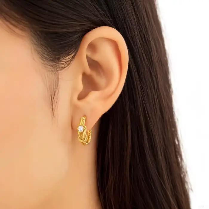 Seafaring Knot – boucles d'oreilles plaquées or, bijoux fins européens pour femmes, cadeau bohème en argent Sterling pur 925, flambant neuf