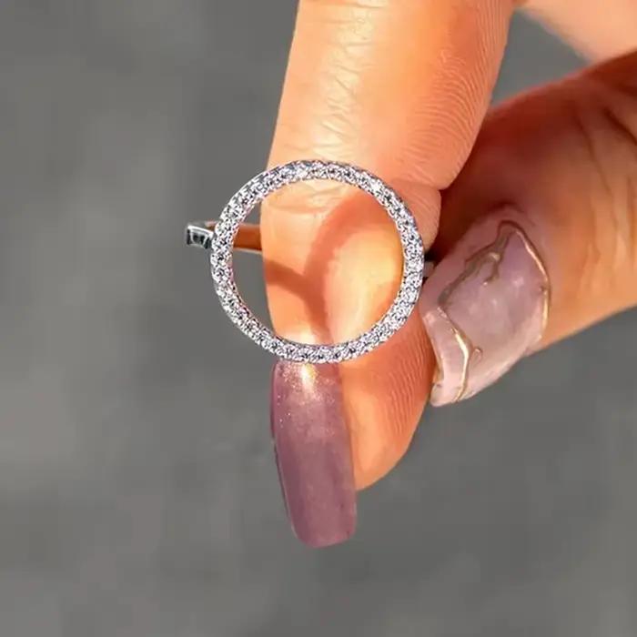 Huitan – bague ronde creuse pour femmes