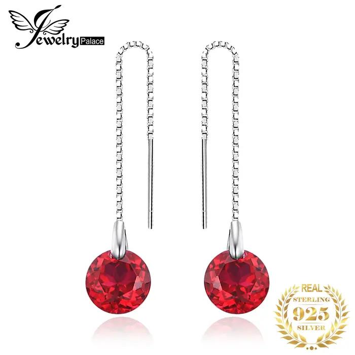 JewelpopPalace-Boucles d'oreilles pendantes en argent regardé 925 pour femmes, bijoux de fête à la m