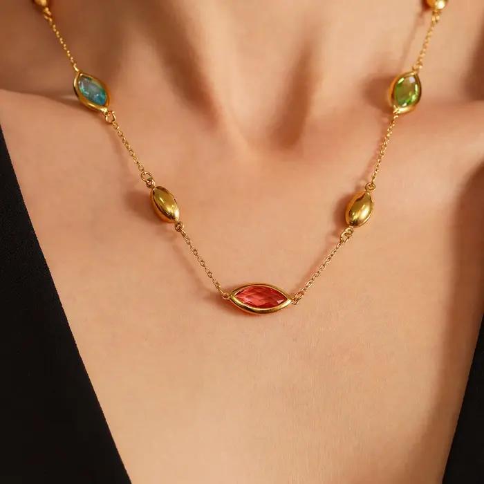 Collier Chic en acier inoxydable pour femmes