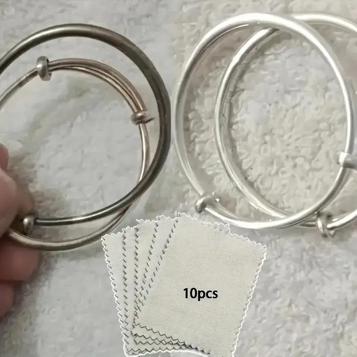 40 pièces (4 paquets) de chiffon de polissage d'argent pour bijoux