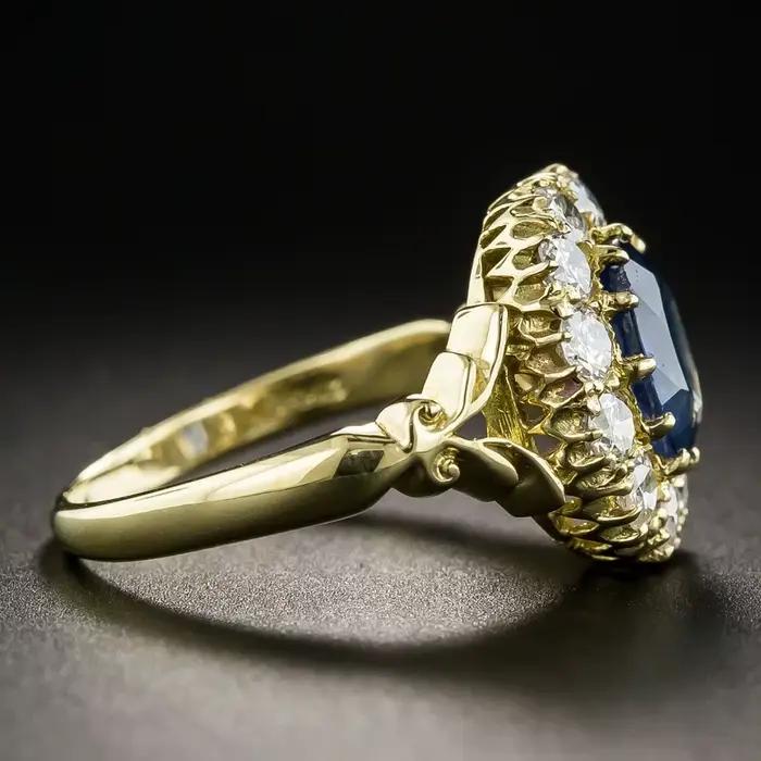 Bague de luxe en pierre précieuse aigue-marine pour femmes, vintage, cadeau d'anniversaire et de fiançailles, bijou en argent, design unique et élégant, occasions spéciales