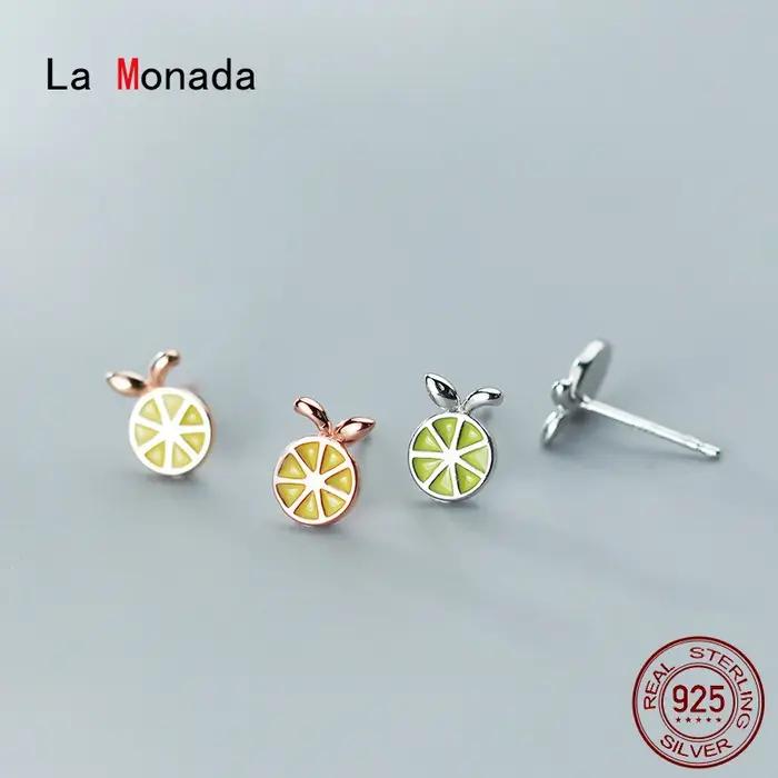 La Monada – petites boucles d'oreilles citron pour femmes
