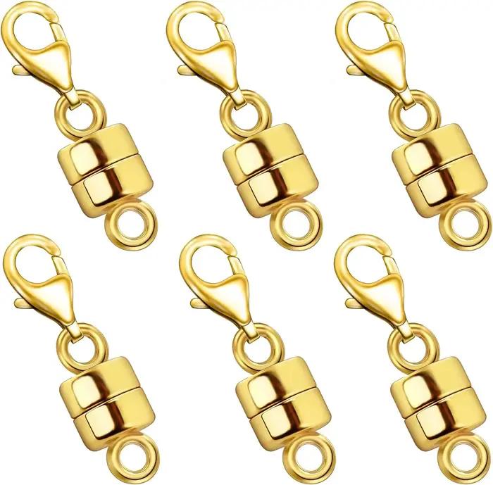 Fermoirs Magnétiques pour Collier, Fermoirs en Or et Argent 14K, Fermoirs Magnétiques pour Bijoux