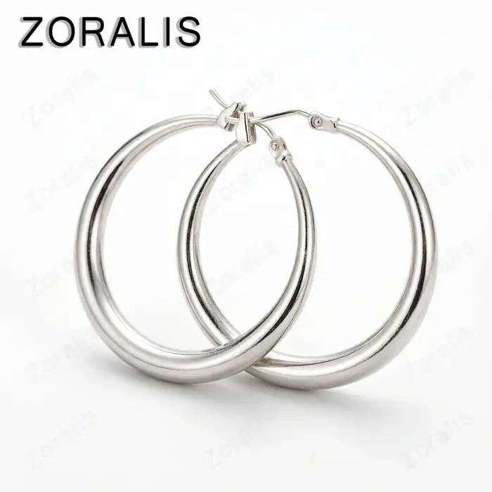Boucles d'oreilles en or 18 carats, 3.4cm, cercle rond, à la mode, magnifiques, de haute qualité, bijoux classiques pour mariage, pour femmes