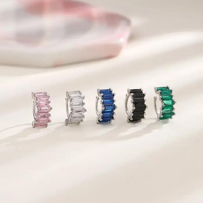 A Girl – boucles d'oreilles carrées irrégulières en Zircon pour femmes