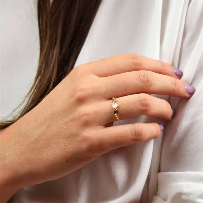 Bagues de pièces de monnaie minimalistes pour femmes
