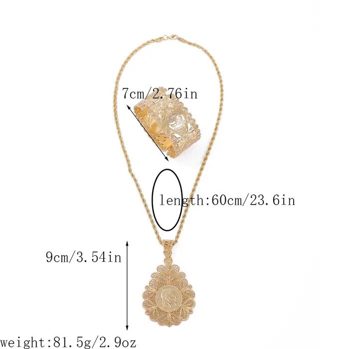 Ensemble collier et boucles d'oreilles caftan du Moyen-Orient