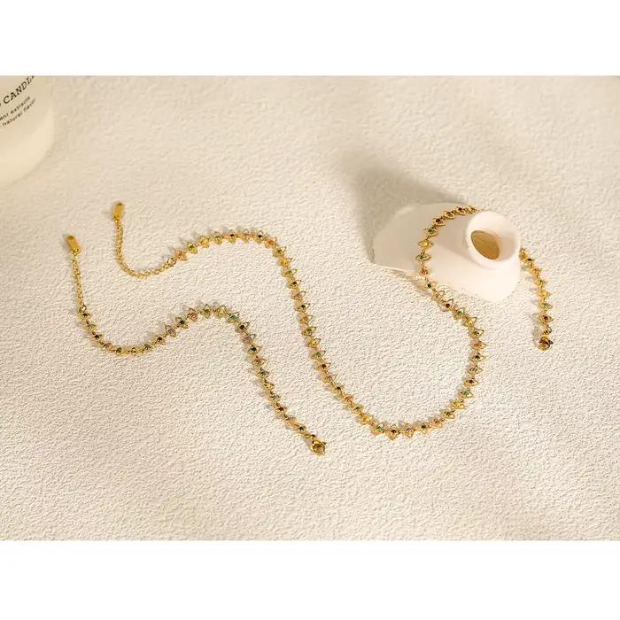 Collier en acier inoxydable 316L couleur émail YA-CHAN pour femmes styles modernes occasions spéciales