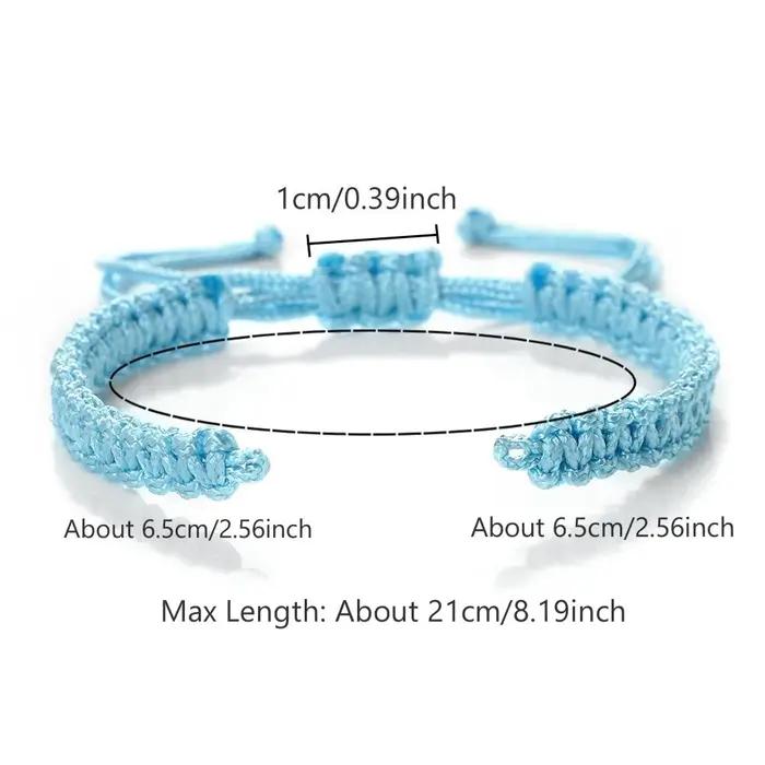Bracelets semi-finis en fil de nylon 19 couleurs pour hommes et femmes