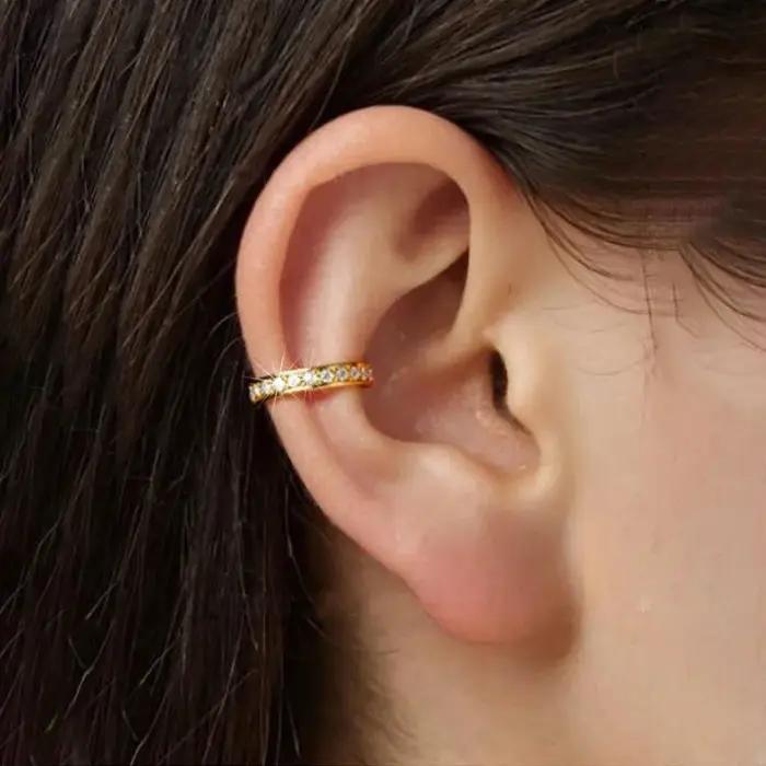 Boucles d'oreilles clips vintage en zircon pour femmes et filles