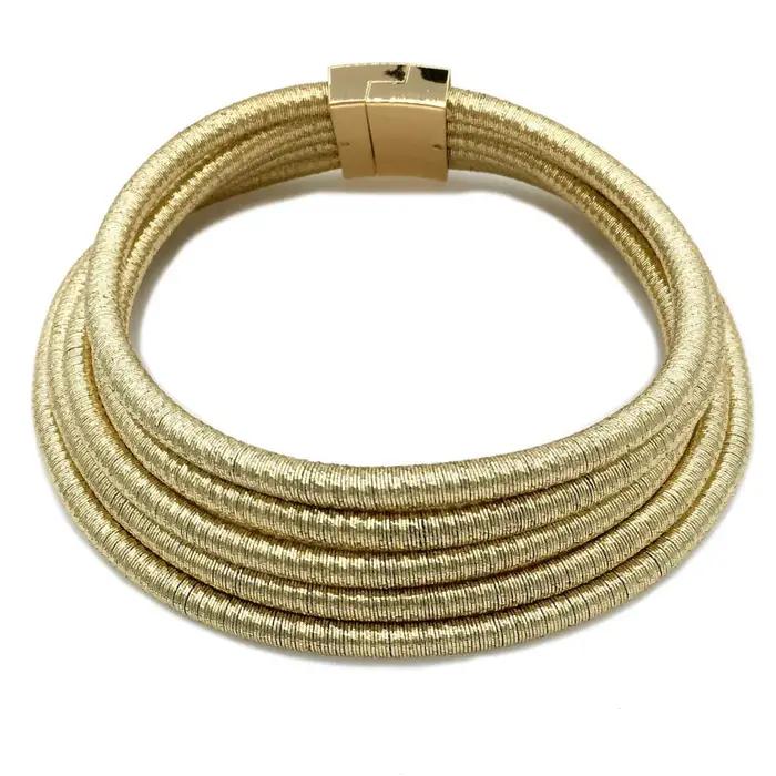 VEFFLY-Ensemble de bijoux africains pour femmes, collier ras du cou, bracelet bohème, bouton de magn