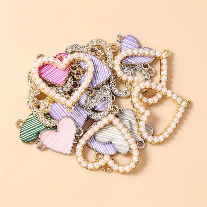 Charms coeurs romantiques en métal pour bijoux bracelets colliers accessoires artisanat fait main occasions spéciales femmes amoureux enfants