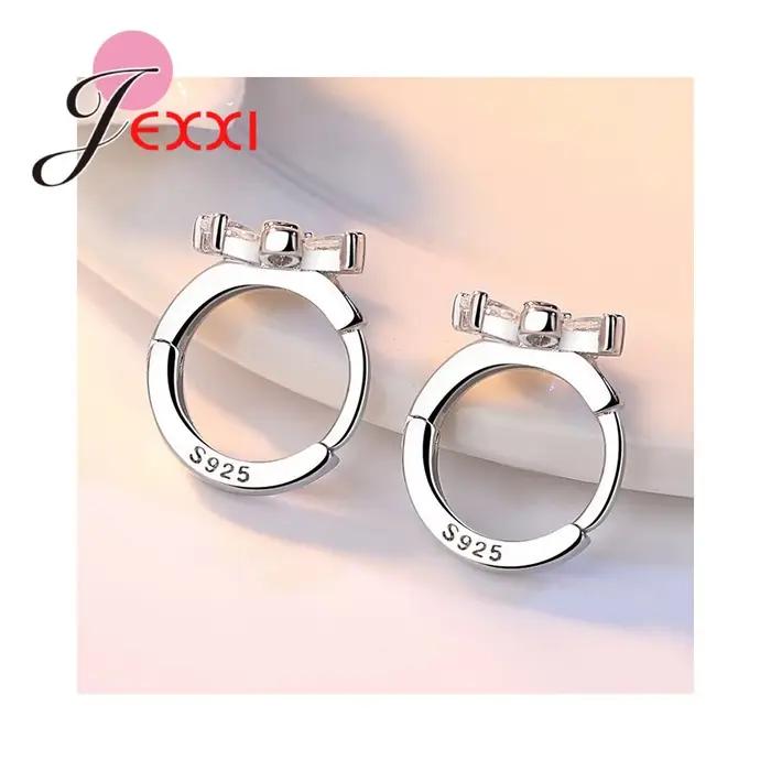 Boucles d'oreilles en cristal clair pour femmes