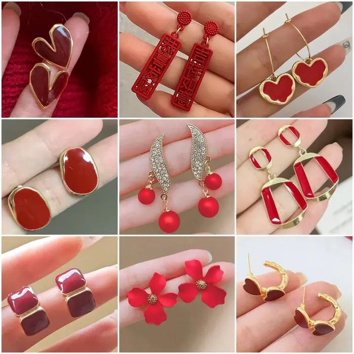 Boucles d'oreilles pendantes en forme de cerise pour femmes