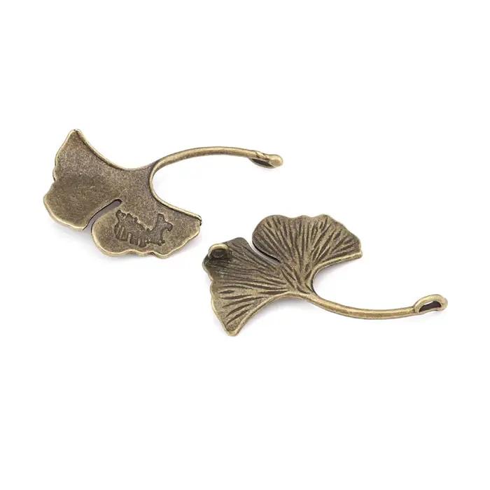 Pendentifs breloques feuilles vintage en alliage de zinc couleur or antique pour fabrication de bijoux diy accessoires colliers boucles doreilles occasions spéciales