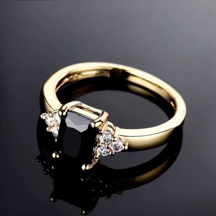 Bague en argent sterling 925 plaqué or 18 carats