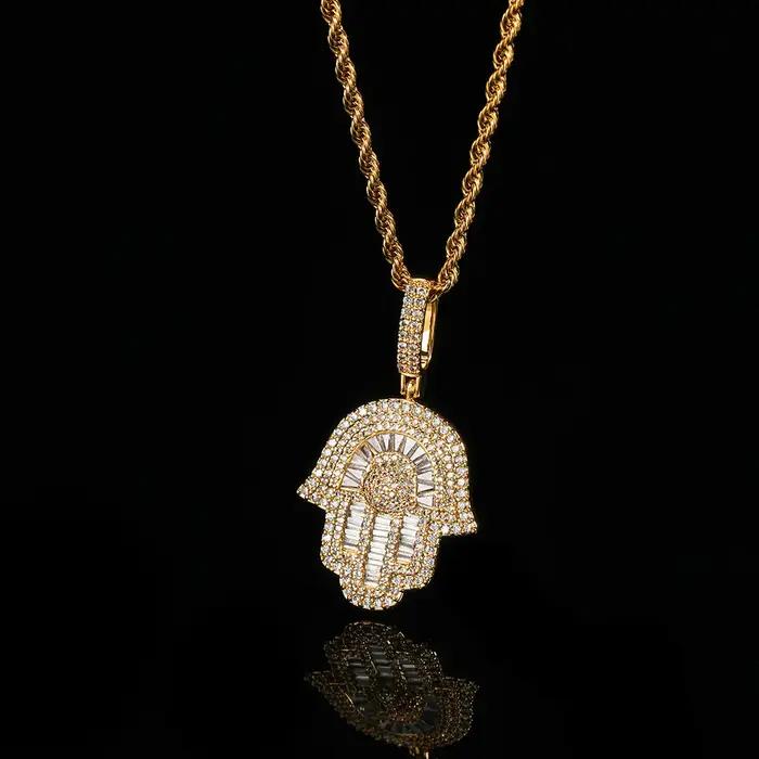 Collier Hip Hop Bling Iced Out pour hommes et femmes