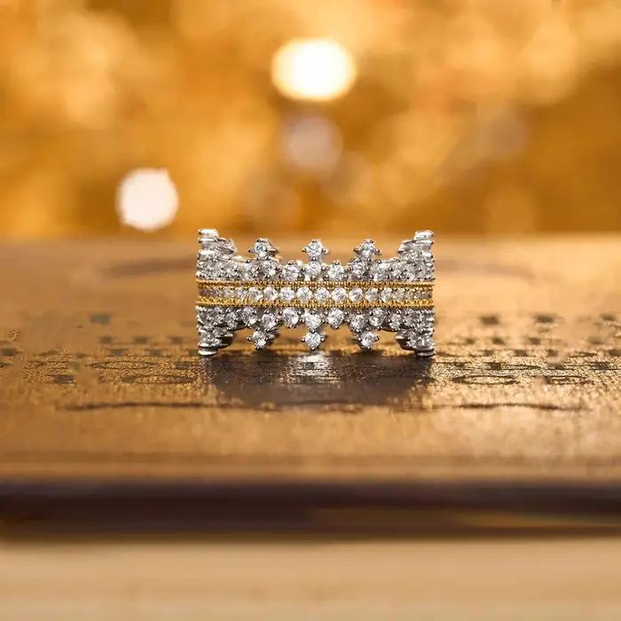 Foyimagination ew-Bagues couronne de princesse en dentelle vintage
