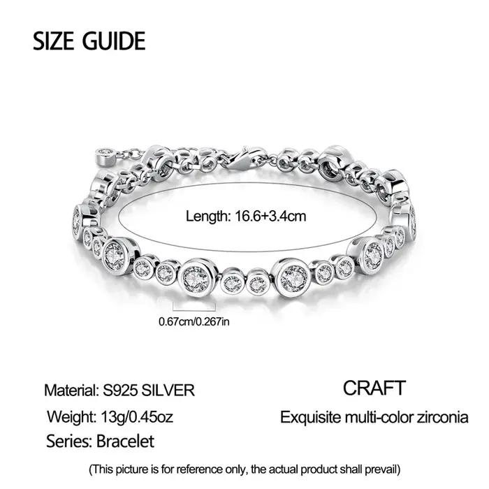 Bracelet à bulles de ciel étoilé en argent Sterling 925 Original pour femmes
