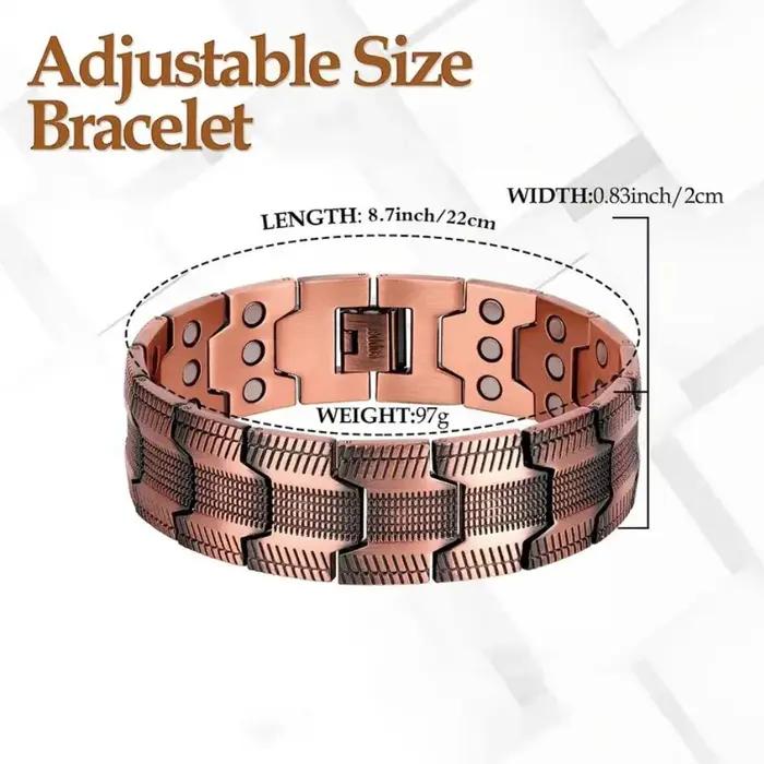 Bracelet Magnétique en Cuivre Pur pour Homme