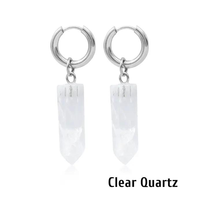 Boucles d'oreilles en cristal de couleur claire