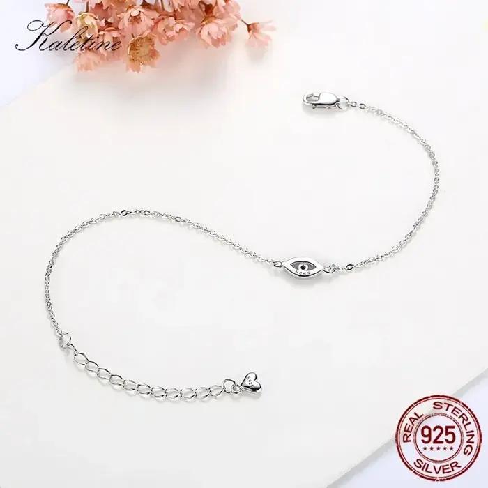 Bracelet porte-bonheur œil turc KALETINE en argent sterling 925 pour femmes