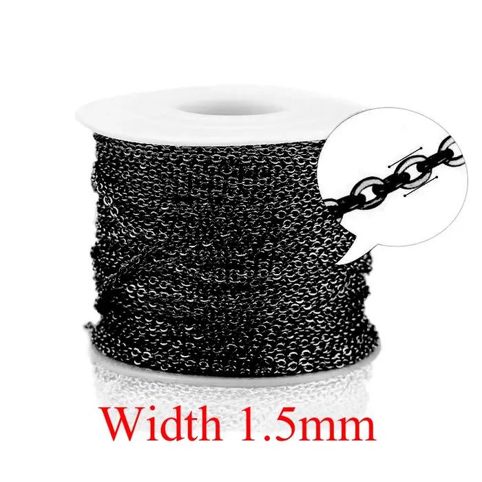 Chaînes de câbles en acier inoxydable plaquées or rose pour bijoux personnalisés DIY occasions spéciales