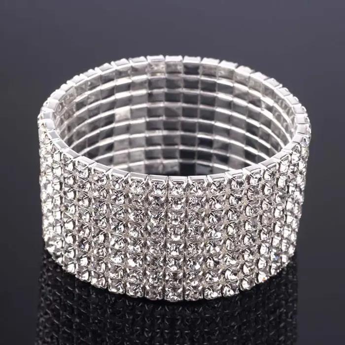 Bracelet en cristal brillant pour femmes occasions spéciales mariage bal de fin d'année soirée de gala anniversaire fiançailles