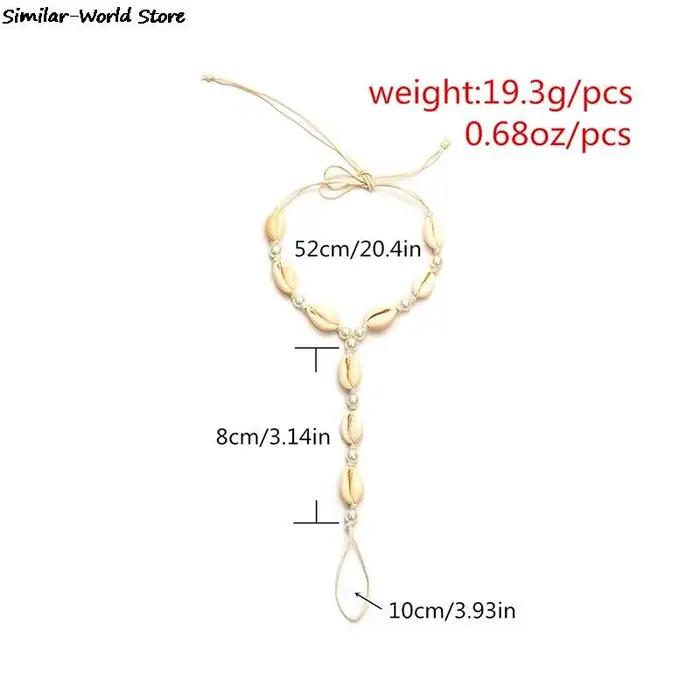 Bracelet de cheville en coquillage bohème pour femmes