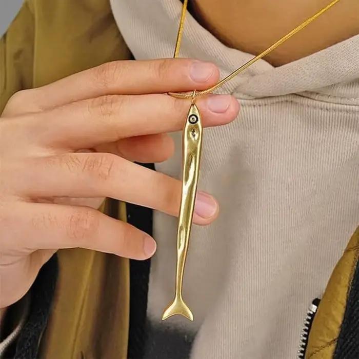 Chaîne délicate d'inspiration océan, bijoux légers en acier inoxydable, minimaliste, étanche, poisso