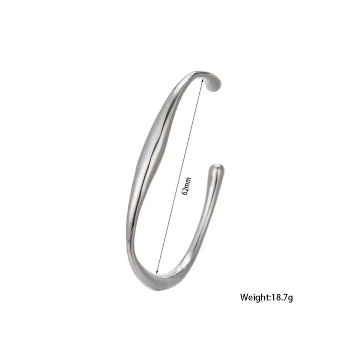 Bracelet simple et abstrait Mobis pour femme en acier inoxydable